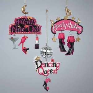  Club Pack of 12 Fashion Avenue Sassy Christmas Ornament 