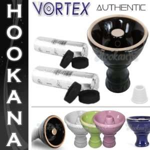    Genuine Black Vortex Shisha Bowl + 20 Hookah Coals 