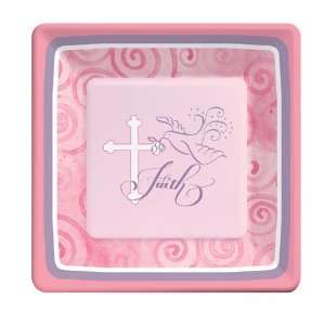  Pink Faithful Dove Paper Dessert Plates Health & Personal 