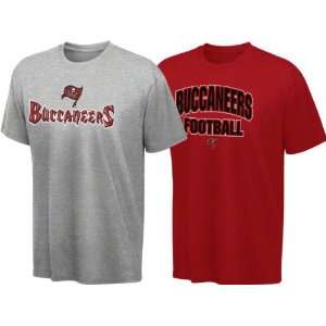  Tampa Bay Buccaneers Red/Steel 2 T Shirt Combo Pack 
