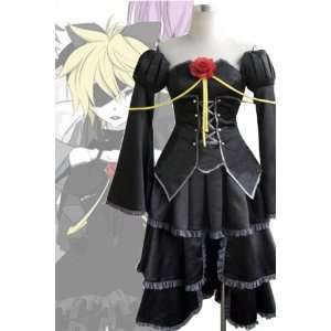  Vocaloid Len Kagamine Cosplay Costume Black Dress Toys 