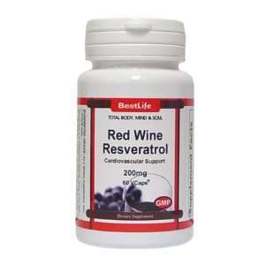  BestLife Red Wine Resveratrol 200 mg(60vcaps) Health 