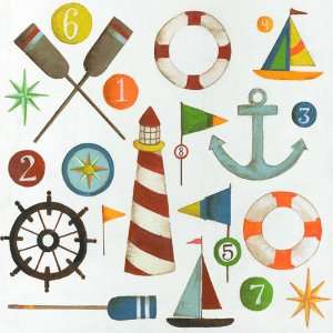  Oopsy daisy Nautical Menagerie Wall Art 24x24