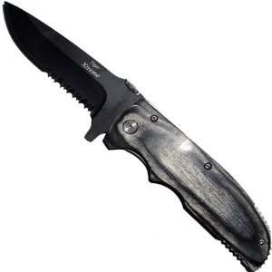  Tiger Xtreme (USA) Black Wood Handle Folding Knife 71 BK 