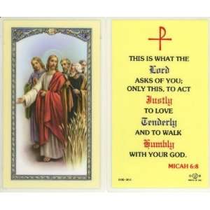  What the Lord Asks   Micah 68 Holy Card (800 344)   10 