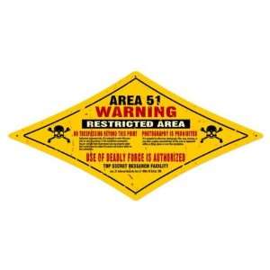 Area 51 Allied Military Diamond Metal Sign   Garage Art Signs [Kitchen 