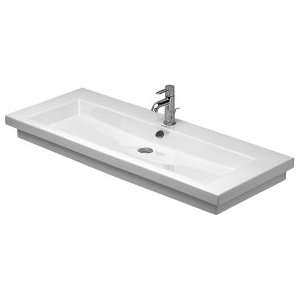   Hole White Alpin Grinded Wall Mounted 2nd Floor Washbasin 47 1/4 0491