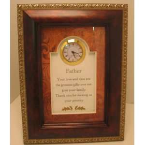  Heartfelt 05011 Father Framed Clock 
