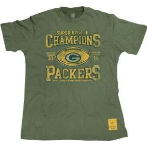 Green Bay Packers Super Bowl II Champion Commemorative Vintage T Shirt 