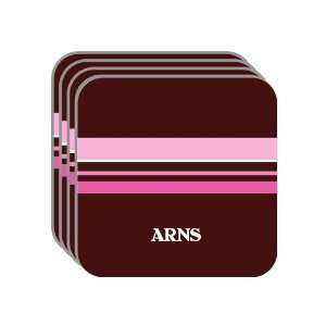 Personal Name Gift   ARNS Set of 4 Mini Mousepad Coasters (pink 