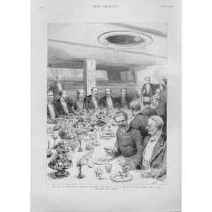  German Emperor Dines Royal Yacht Victoria Albert 1892 