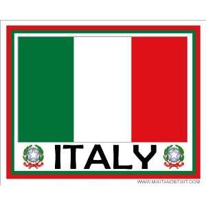  Italy Flag Bumper Sticker 