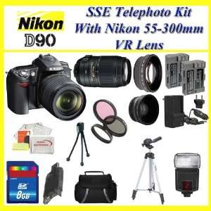  Nikon D90 SLR Digital Camera with Nikon 55 300mm Vr Lens 