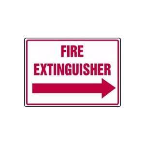  FIRE EXTINGUISHER (ARROW RIGHT) 10 x 14 Dura Plastic 