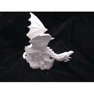  Ceramic bisque unpainted dragon both wings up 9 