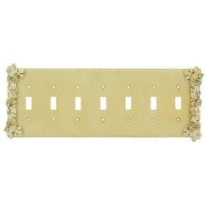 Anne At Home 5009EE 15 Satin Pearl Grapes Seven Gang Toggle Switchplat