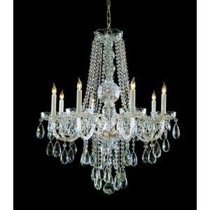  Crystorama 1108 CH CL MWP Eight Light Chrome Up Chandelier 