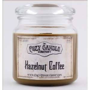  Hazelnut Coffee Soy 16oz Jar Candle with Wood Wick   Cozy 