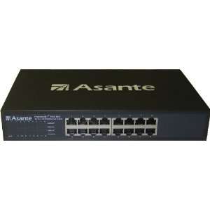 Asante FriendlyNet 16 Port 10/100 Mbps Fast Ethernet Switch (Dark Grey 