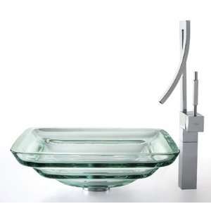  Kraus C GVS 930 19mm 1200 Square Clear Oceania Glass Sink 