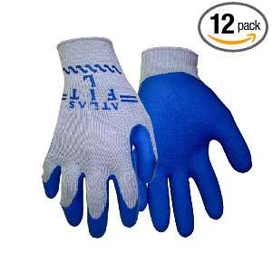 Steiner 1210S Work Gloves, Atlas Fit Blue Latex Coated String Knit 