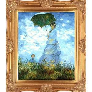  Monet Madame Monet and Her Son Framed Oil Painting