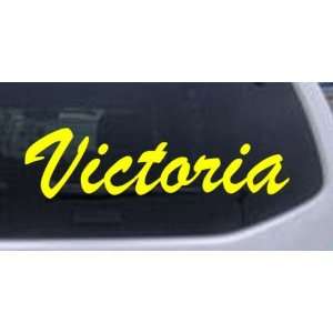  Yellow 12in X 3.2in    Victoria Car Window Wall Laptop 