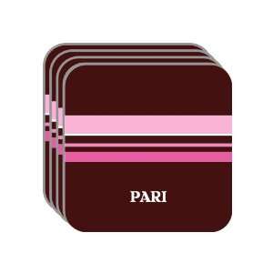 Personal Name Gift   PARI Set of 4 Mini Mousepad Coasters (pink 