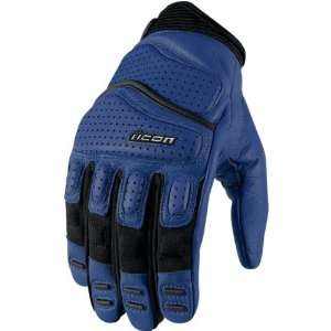   Icon Superduty 2 Motorcycle Gloves Blue Small S 3301 1374 Automotive