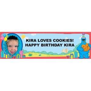  Cookie Monster Personalized Photo Banner Medium 24 x 80 