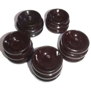  Wood Stand 09 Set of 5 Mahogany Crystal Ball Cluster Stone 