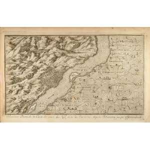 1757 Engraving Antique Map Nile River Egypt Nubia Sudan Frederic Lewis 