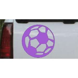 Soccer Ball Sports Car Window Wall Laptop Decal Sticker    Purple 10in 