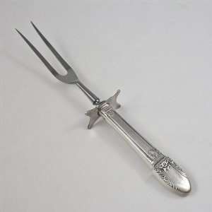 First Love by 1847 Rogers, Silverplate Carving Set Fork, Large Roast w 