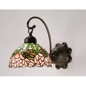  8W Cabbage Rose Wall Sconce