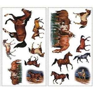   HORSES   Peel and Stick   24 Wall Stickers Stickup