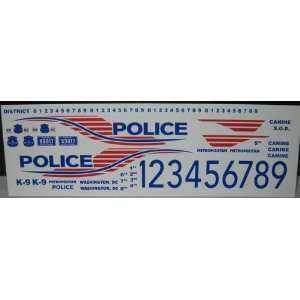  Pursuit 1/24 25 Washington DC Metro Police Decals