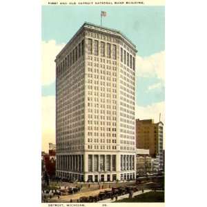 c1920s First and Old Detroit National Bank Building DETROIT MICHIGAN 