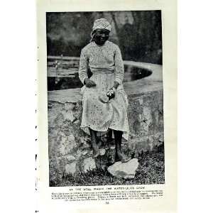  c1920 NEGRO JAMAICA WOMAN SUGAR CANES PLANTATION WORK 