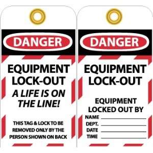 Lockout Lockout Tags, Lockout, Danger Equipment Lock Out. . ., 6X3 