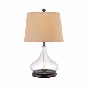  Lite Source LS 21658 Table Lamp, Dark Bronze And Clear 