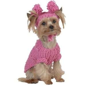  Maxs Closet Hot Pink Bobble/Rosette Cable Sweater with 