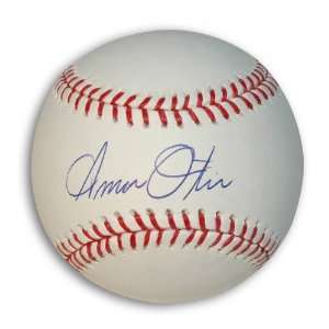  Amos Otis Autographed/Hand Signed Official MLB Baseball 