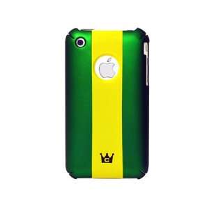   Polycarbonate Slim Fit Case   Green with Yellow Stripe Electronics