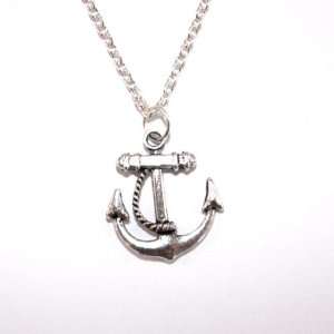   Cherry Silver plated base Anchor Necklace (18 inch chain) Jewelry