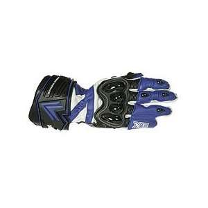  FRANK THOMAS XTi Leather Motorcycle Gloves BLUE MD Sports 