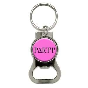   Fraternity Sorority Pink   Bottle Cap Opener Keychain Ring Automotive
