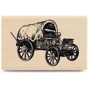  Covered Wagon   Rubber Stamps Arts, Crafts & Sewing