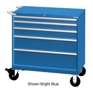   Mobile Cabinet, 5 Drawers, 63 Compart   Bright Blue, Master Keyed