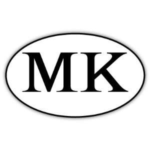 MK The Former Yugoslav Republic of Macedonia car bumper sticker decal 
